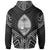 Guam Hoodie Guam Seal Black Tribal Patterns - Polynesian Pride