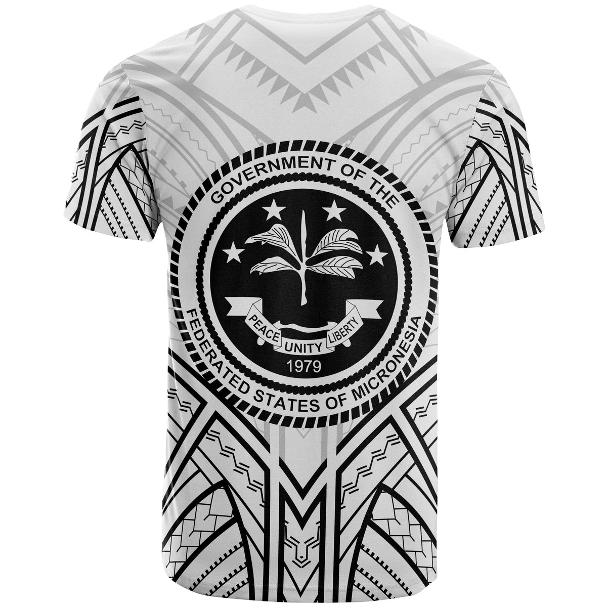 Federated States of Micronesia T Shirt FSM Seal Tribal Patterns - Polynesian Pride