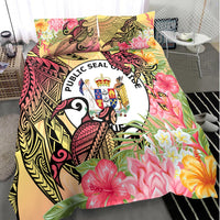 Niue Bedding Set - Flowers Tropical With Sea Animals - Polynesian Pride