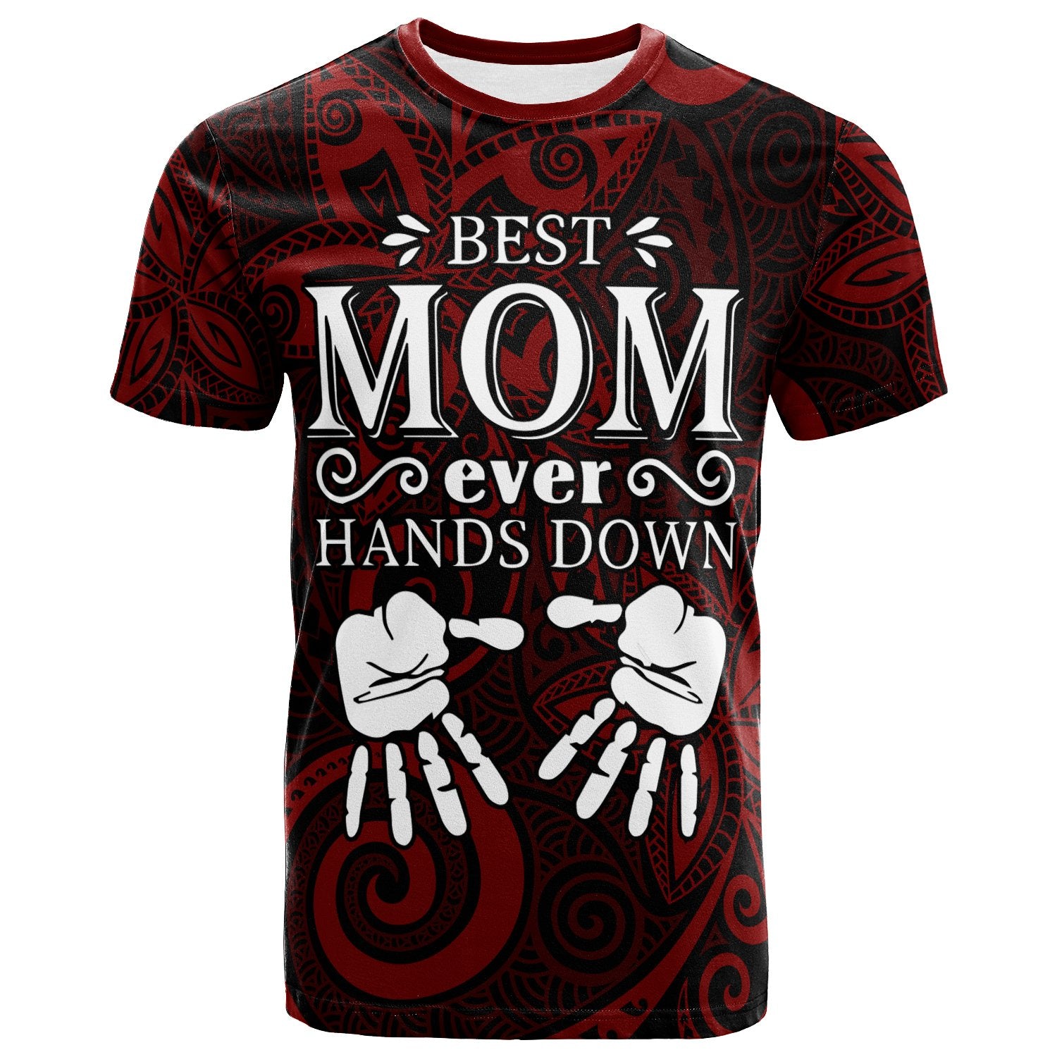 Polynesian T Shirt Best Mom Ever Hand Down Unisex Black - Polynesian Pride
