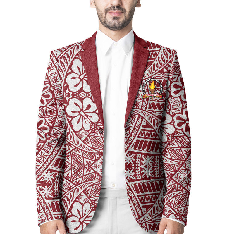 Tonga Beulah College Blazer Kupesi Vibes - Maroon LT8 Unisex Maroon - Polynesian Pride