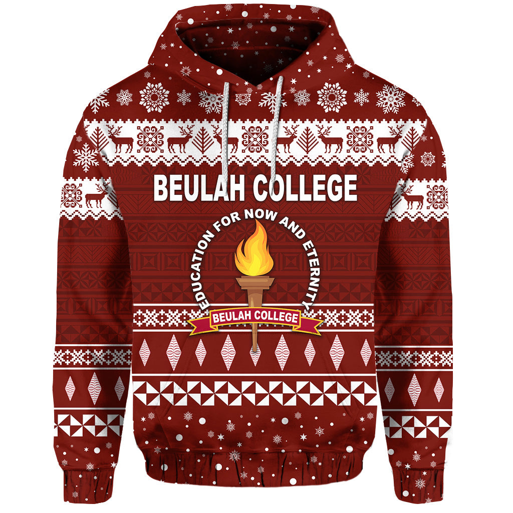 Custom Tonga Beulah College Christmas Hoodie Simple Style LT8 - Polynesian Pride