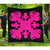 Hawaii Royal Pattern Premium Quilt - Black And Pink - O2 Style - AH Pink - Polynesian Pride