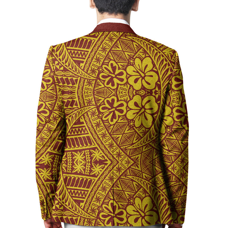 Tonga Niuatoputapu High School Blazer Kupesi Vibes - Maroon LT8 - Polynesian Pride