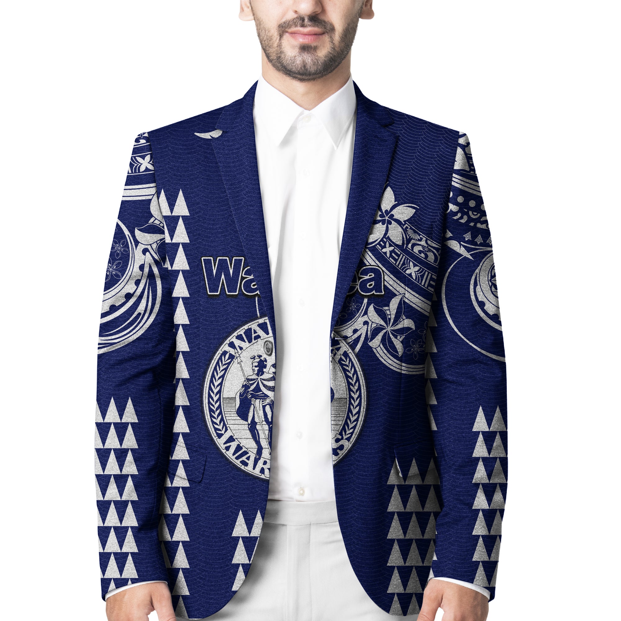 Hawaii High School- Waiakea Blazer Mix Kakau LT6 Unisex Blue - Polynesian Pride