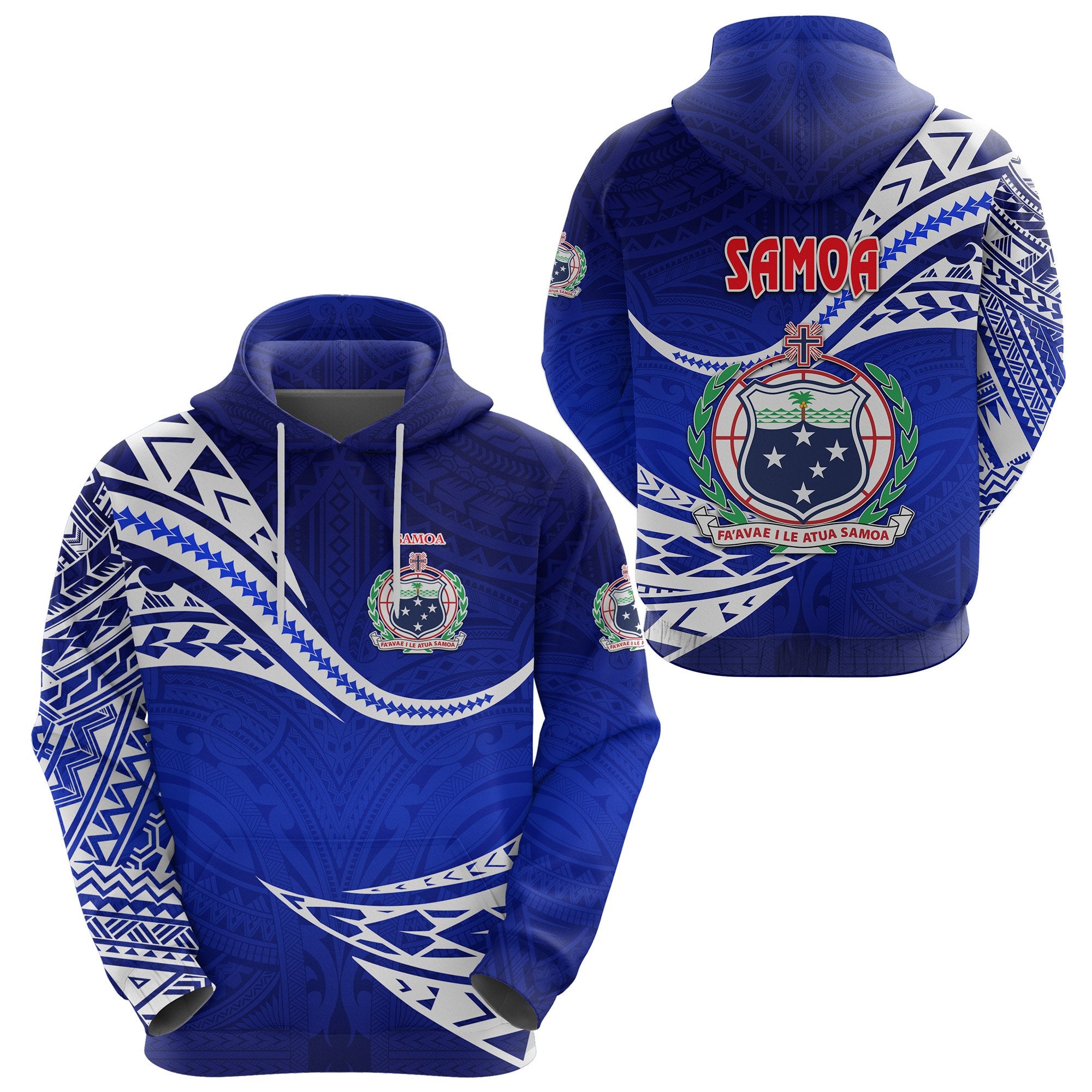 Manu Samoa Rugby Hoodie Unique Version Blue Unisex Blue - Polynesian Pride