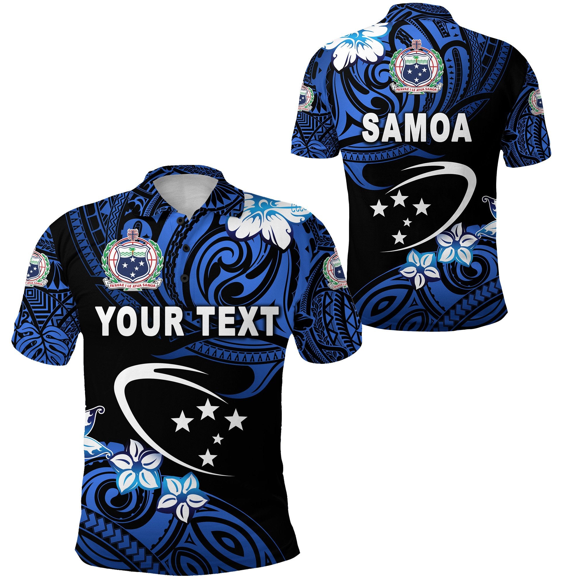 Custom Manu Samoa Rugby Polo Shirt Unique Vibes Blue Unisex Blue - Polynesian Pride