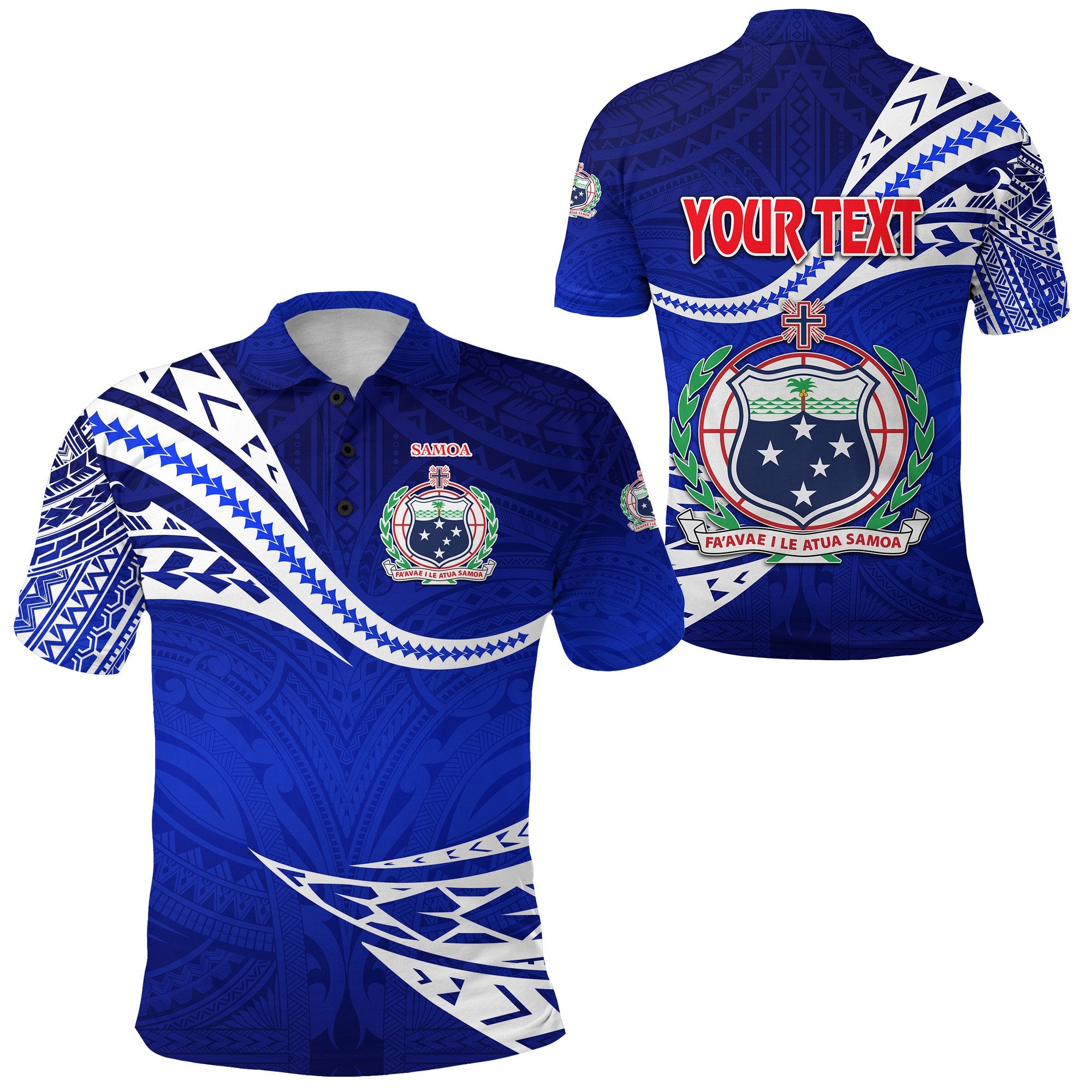 Custom Manu Samoa Rugby Polo Shirt Unique Version Blue Unisex Blue - Polynesian Pride