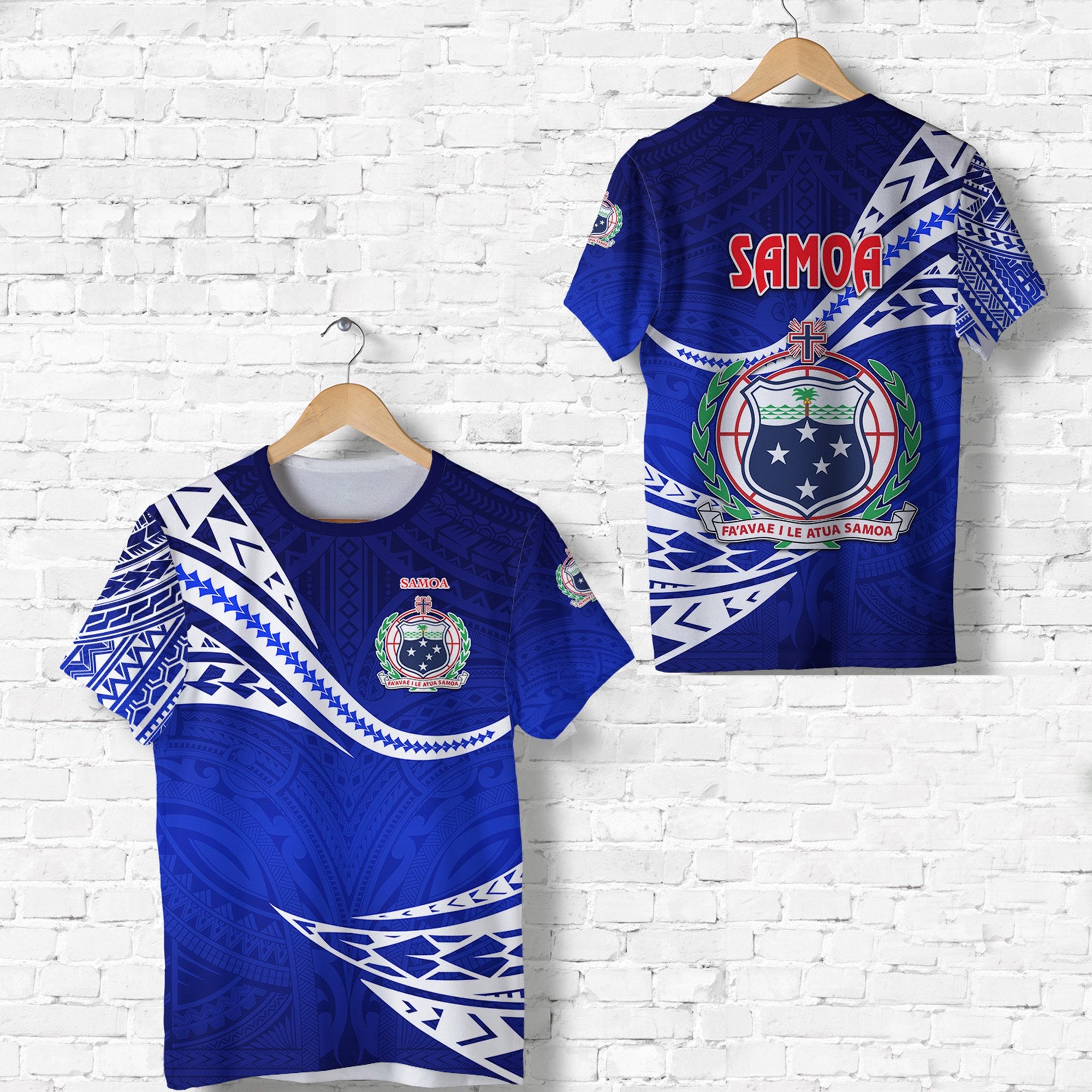 Manu Samoa Rugby T Shirt Unique Version Blue Unisex Blue - Polynesian Pride