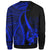 Tonga Sweatshirt - Blue Polynesian Tentacle Tribal Pattern - Polynesian Pride