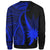 Nauru Sweatshirt - Blue Polynesian Tentacle Tribal Pattern - Polynesian Pride