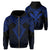 Hawaii Polynesian Hoodie Limited (Zip up) Tab Style Blue Unisex Art - Polynesian Pride