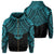 Polynesian Skull Hawaii Zip Hoodie Blue Circle Style Unisex Blue - Polynesian Pride