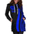 Tahiti Women's Hoodie Dress - Blue Polynesian Tentacle Tribal Pattern - Polynesian Pride