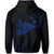 Polynesian Kanaka Shaka Map of Hawaii Zip Hoodie Blue - Polynesian Pride