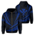 Polynesian Kakau Kanaka Maoli Map Hawaii Zip Hoodie Blue Unisex Blue - Polynesian Pride