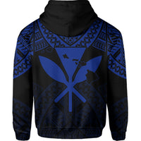Hawaii Polynesian Hoodie Limited (Zip up) Tab Style Blue - Polynesian Pride