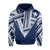 Hawaii Hoodie Football Jersey Style Blue and White - Polynesian Pride