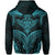 Polynesian Kanaka Shark Turtle Manta Ray Map of Hawaii Zip Hoodie Blue - Polynesian Pride