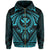 Polynesian Kakau Kanaka Turtle Map Hawaii Zip Hoodie Circle Style Blue - Polynesian Pride