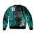 (Custom Personalised) Polynesian Fathers Day Bomber Jacket I Love You In Every Universe - Turquoise LT8 - Polynesian Pride