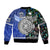 (Custom Personalised) Samoa And New Zealand Bomber Jacket Together - Paua Shell LT8 - Polynesian Pride