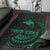 Papua New Guinea Polynesian Custom Personalised Area Rug - Green Tribal Wave - Polynesian Pride