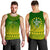 (Custom Personalised) Cook Islands Turtle With Tribal Men Tank Top - LT12 Green - Polynesian Pride