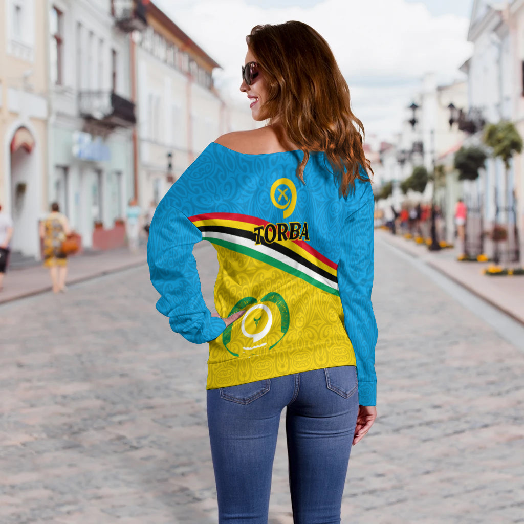 (Custom Personalised) Vanuatu Torba Province Women's Off Shoulder Sweaters - Flag Style - LT12 - Polynesian Pride