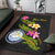 Marshall Islands Polynesian Custom Personalised Area Rug - Plumeria Tribal - Polynesian Pride