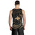 Papua New Guinea Polynesian Custom Personalised Men's Tank Top - Gold Tribal Wave - Polynesian Pride