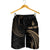 New Caledonia Polynesian Custom Personalised Men's Short - Gold Tribal Wave - Polynesian Pride