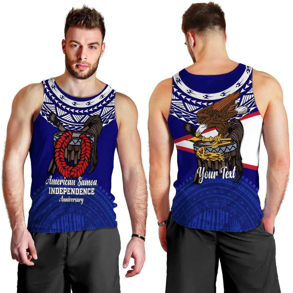 Custom American Samoa Independence Anniversary Pride Men Tank Top - LT12 Men Tank Top Blue - Polynesian Pride