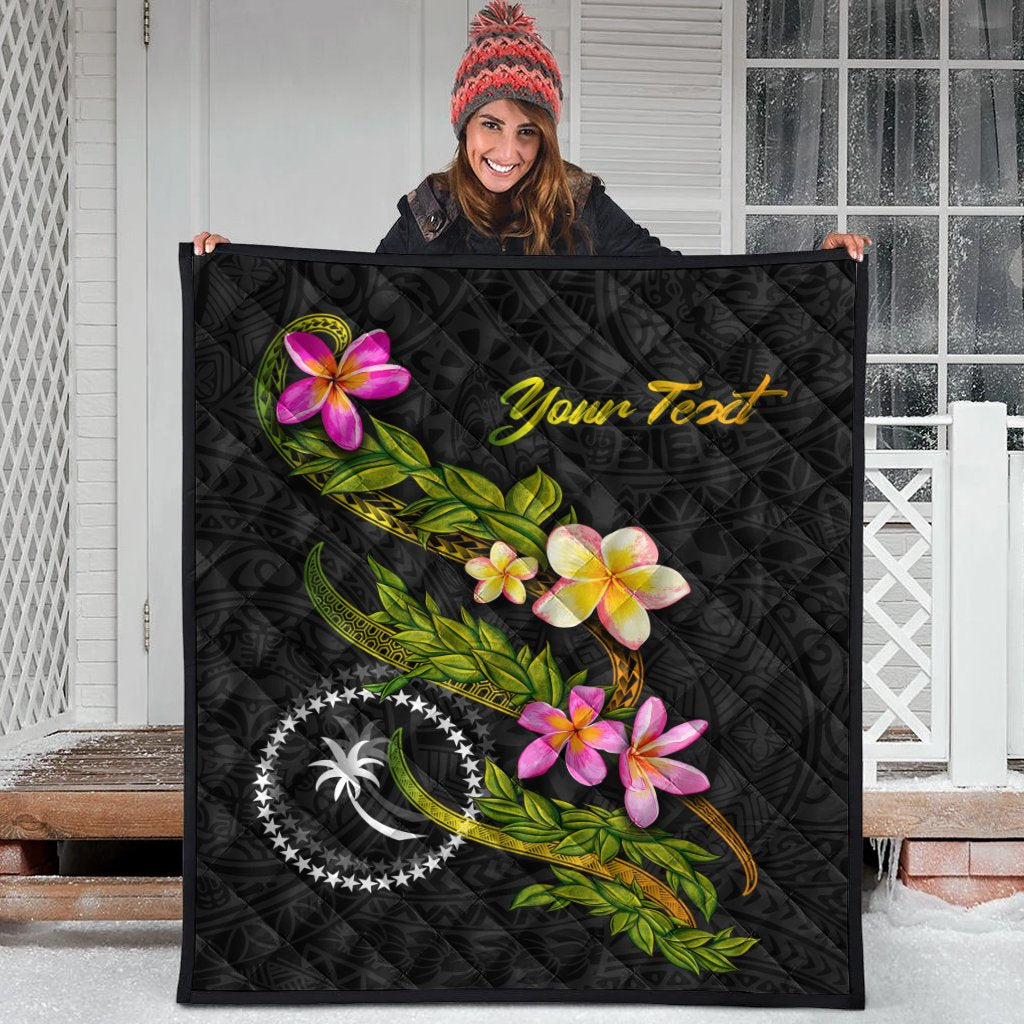 Chuuk Polynesian Custom Personalised Quilt - Plumeria Tribal - Polynesian Pride