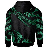 Hawaii Polynesian Custom Hoodie Polynesian Tattoo Green Version - Polynesian Pride