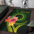 Cook Islands Polynesian Custom Personalised Area Rug - Floral With Seal Flag Color - Polynesian Pride