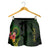 Cook Islands Polynesian Custom Personalised Women's Shorts - Floral With Seal Flag Color - Polynesian Pride