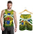 Combo Men Tank Top and Men Short Cook Islands Rugby Spirit Green - Polynesian Pride