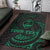 Guam Polynesian Custom Personalised Area Rug - Green Tribal Wave - Polynesian Pride