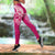 (Custom Personalised) Breast Cancer Pink Ribbon Butterfly Polynesian Pink Version Women Legging - LT12 - Polynesian Pride