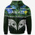 Hawaii Zip up Hoodie Tropical Flower Neon Color - Polynesian Pride