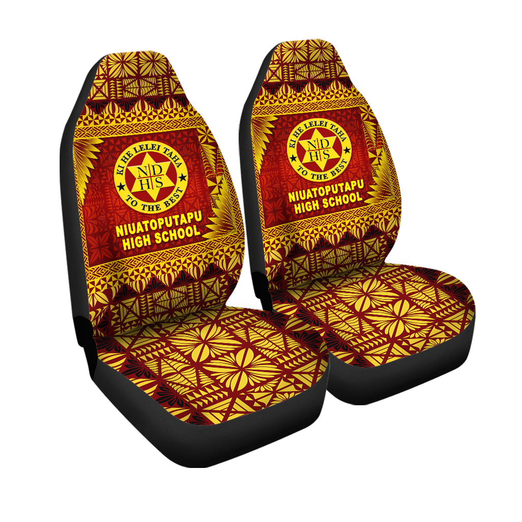 Tonga Niuatoputapu High School Car Seat Covers Simplified Version LT8 One Size Maroon - Polynesian Pride