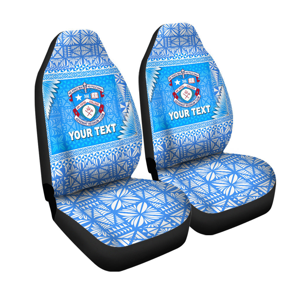 (Custom Personalised) Tonga Apifo'ou College Car Seat Covers Simplified Version LT8 One Size Blue - Polynesian Pride