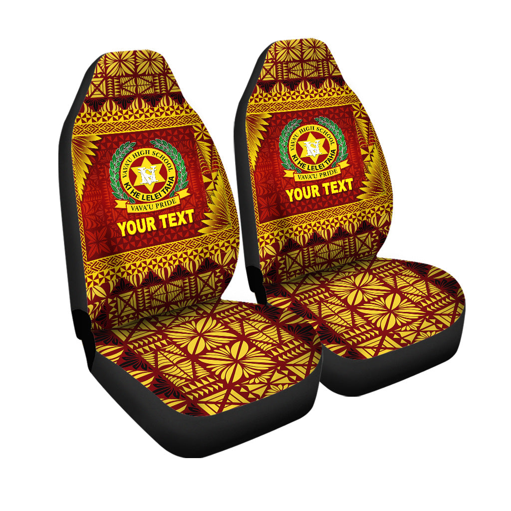 (Custom Personalised) Tonga Vava'u High School Car Seat Covers Simplified Version - Maroon LT8 One Size Maroon - Polynesian Pride