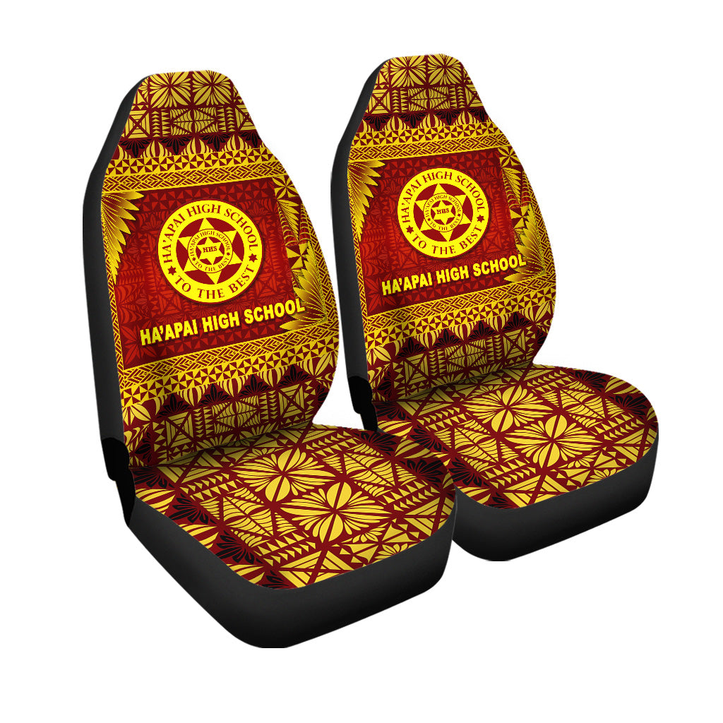 Tonga Ha'apai High School Car Seat Covers Simplified Version LT8 One Size Maroon - Polynesian Pride