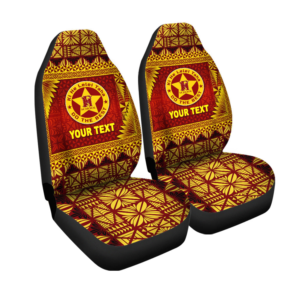 (Custom Personalised) Tonga Niuafo'ou High School Car Seat Covers Simplified Version LT8 One Size Maroon - Polynesian Pride