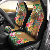 Hawaii Turtle Hibiscus Polynesian Gold Car Seat Cover - Moon Style - AH - Polynesian Pride
