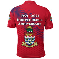 Cayman Islands Polo Shirt Coat Of Arms Independence Anniversary Simple Style Red LT8 - Polynesian Pride