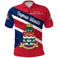 Cayman Islands Polo Shirt Coat Of Arms Independence Anniversary Sporty Style LT8 Unisex Red - Polynesian Pride