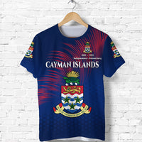 Cayman Islands T Shirt Coat of Arms Independence Anniversary Simple Style Blue LT8 Unisex Blue - Polynesian Pride